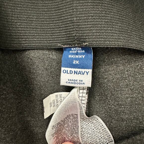 Old Navy Womens size 2X Extra High Rise Skinny Ponte Knit Pants Slit Gray - Picture 8 of 10